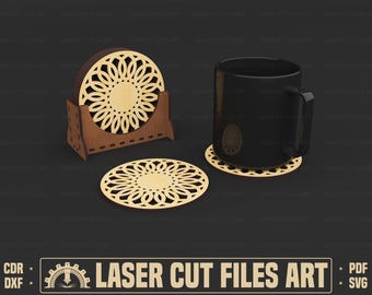 Pliki do laserowego cięcia podstawek w pudełkach, pliki do laserowego cięcia Cdr, DXF, PDF, SVG