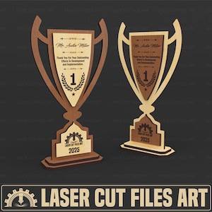 Auszeichnung Trophäe Laserschnittdateien, Laserschnitt-Cdr, Dxf, Pdf, SVG-Dateien