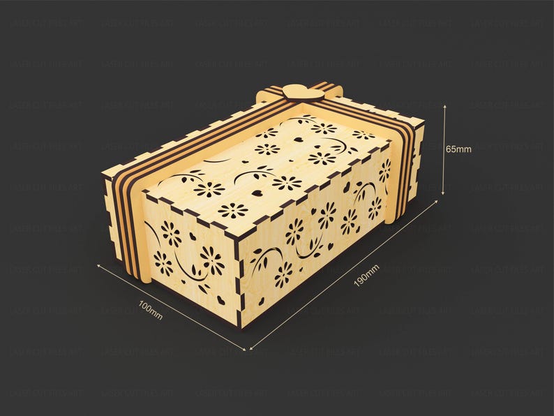 Decorative Gift Box Laser Cutting Files, Laser Cutting Cdr, Dxf, Pdf ...