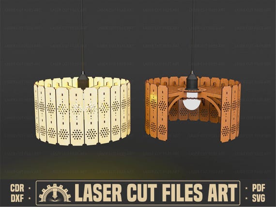 Chandelier Laser Cutting Files, Decorative Lamp Laser Cutting Cdr, Dxf, Pdf, Svg Files