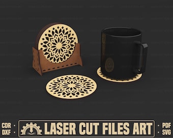 Pliki do laserowego cięcia podstawek w pudełkach, pliki do laserowego cięcia Cdr, DXF, PDF, SVG