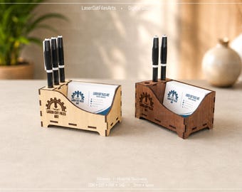 Archivos de corte láser para portatarjetas de presentación, archivos CDR, DXF, PDF y SVG para corte láser