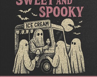 Ghost Ice Cream Truck PNG | Sweet and Spooky Halloween Design (Digital Download)