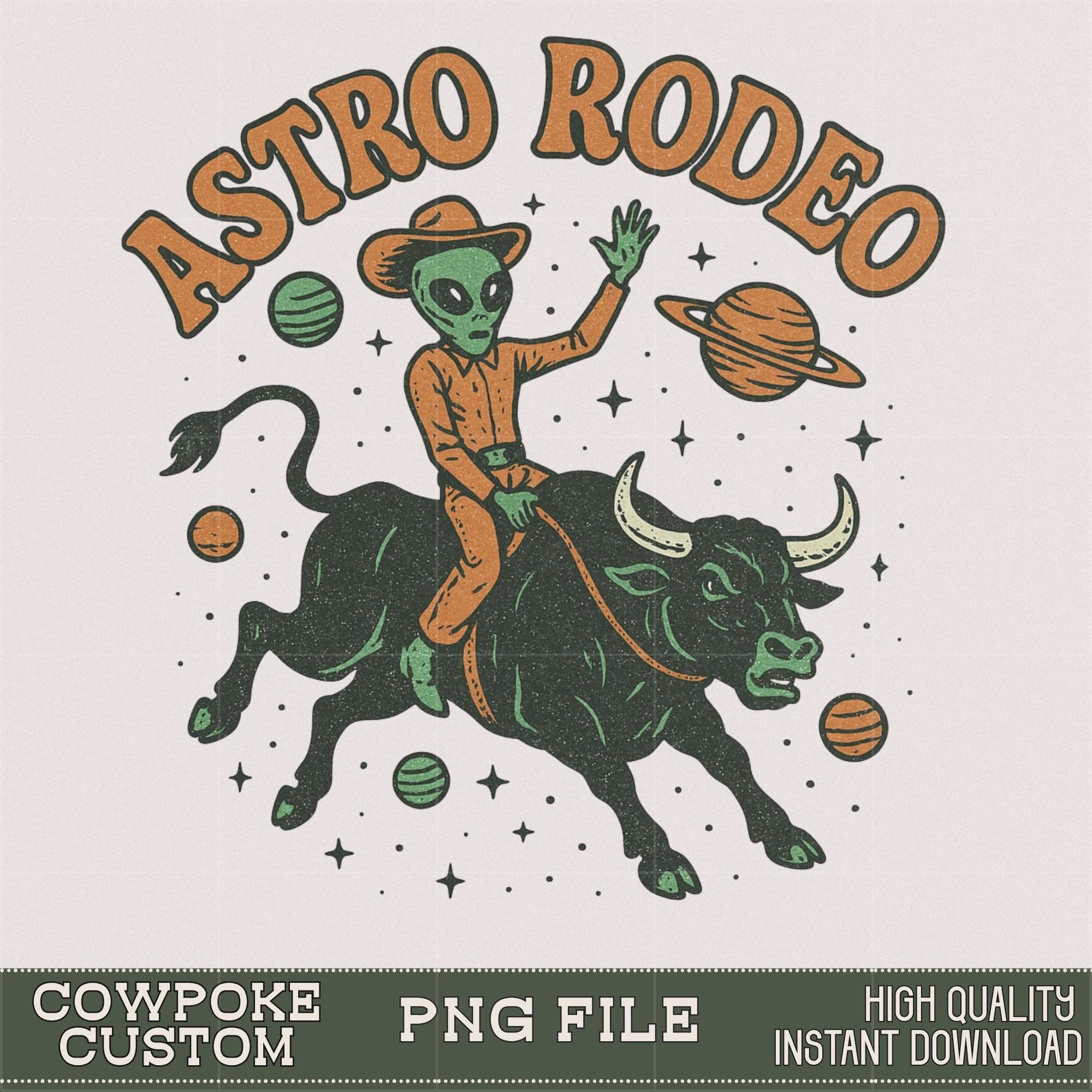 Astro Rodeo PNG | Cowboy Space Western PNG, Alien Cowboy, Cosmic Cowboy ...