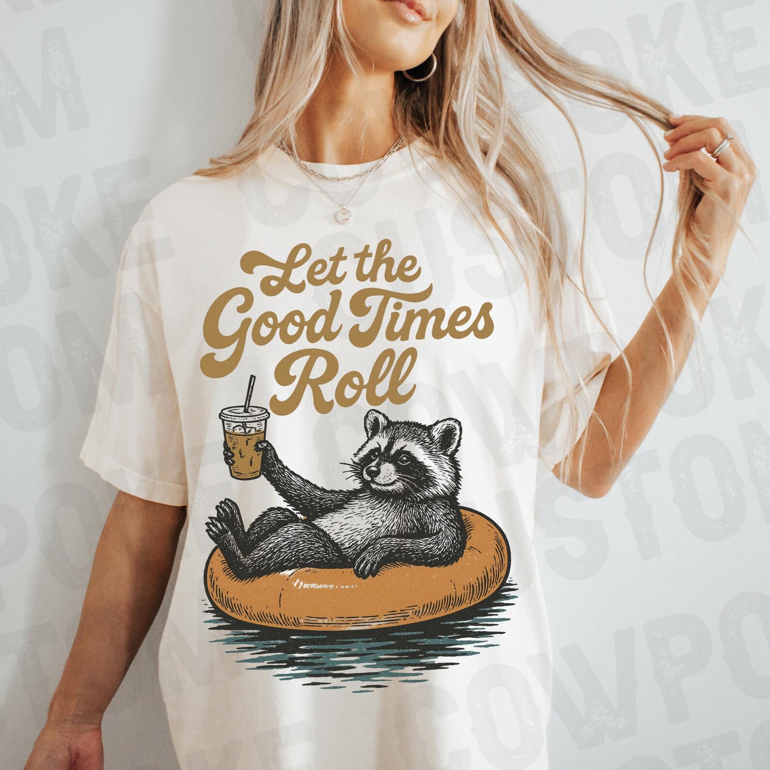 Let the Good Times Roll Raccoon PNG | Funny Summer Shirt (digital ...