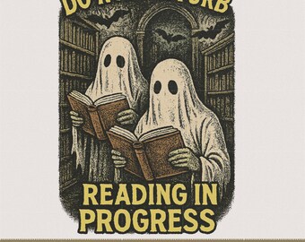 Reading Ghosts PNG | Spooky Book Design (Digital Download)
