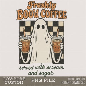 Freshly Boo&#39;d Coffee PNG | Halloween png, Coffee png, Trendy Halloween png, Retro Halloween png, Funny Halloween png, Spooky Season png