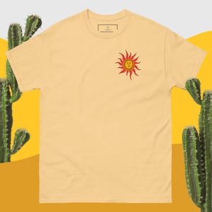 Radiant Sun T Shirt - Minimal Boho Style Sunshine Vibes