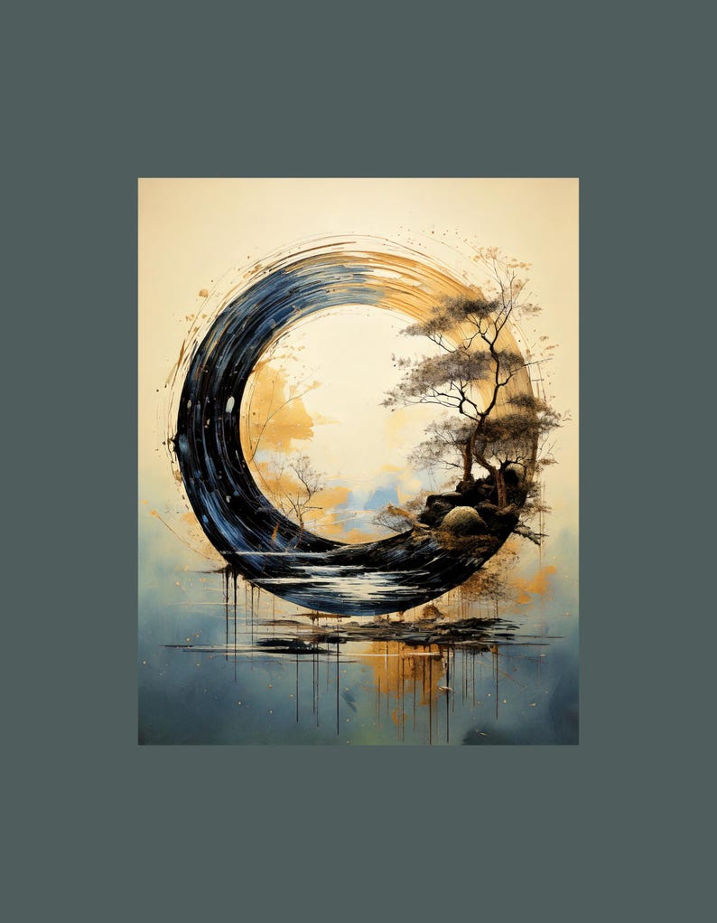 Zen Ensō Circle Printable Wall Art – Minimalist Japanese Ink Brush ...