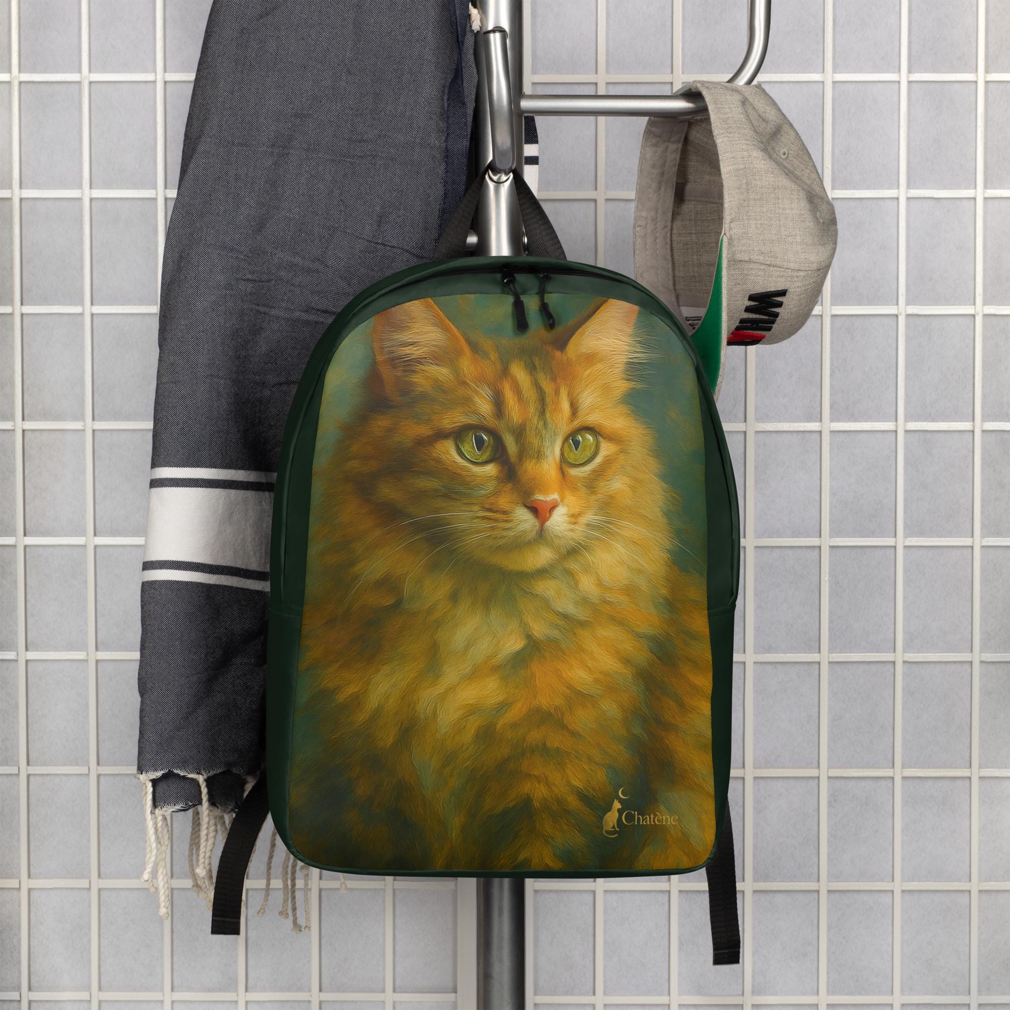 3148 Golden Edged Cat Pattern Backpack Purse Rucksack Travel Shoulder Bag Argylle x Travel Cat Replica Backpack Complete Collection Bundle main image 4