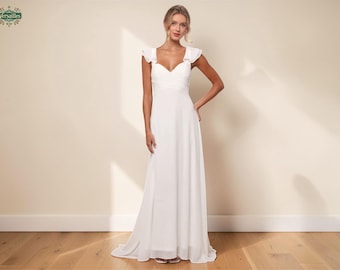 white christmas dresses MOD1804 by Mon Cheri -Sample Sale main image 1
