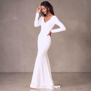 chinese dress ladies Memoriesea Women's Elegant Long Puff Sleeve Crew Neck Bodycon Mermaid  Evening Gown Maxi Dress, Black, Medium : Amazon.co.uk: Fashion main image 1