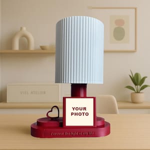 Lampe de table à cadre personnalisé – Lampe personnalisée pour photo et nom | Décoration de bureau minimaliste | Etats-Unis Pas de douane