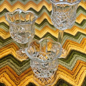 Vintage Homco Candle Holders - Set of 3 - Floral Design - MCM