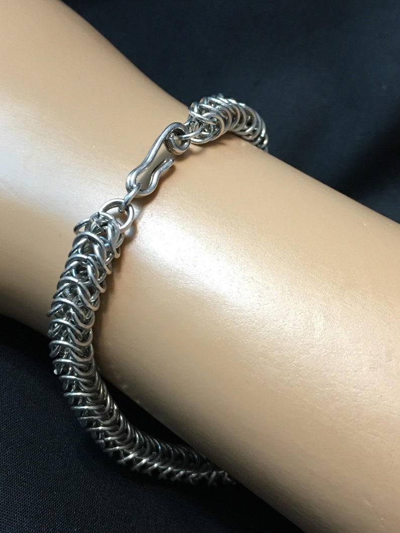Sterling Silver Box Chainmaille Bracelet
