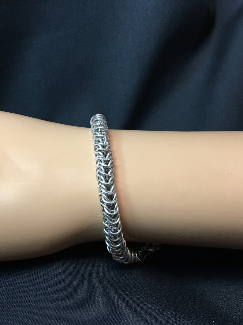 Sterling Silver Box Chainmaille Bracelet