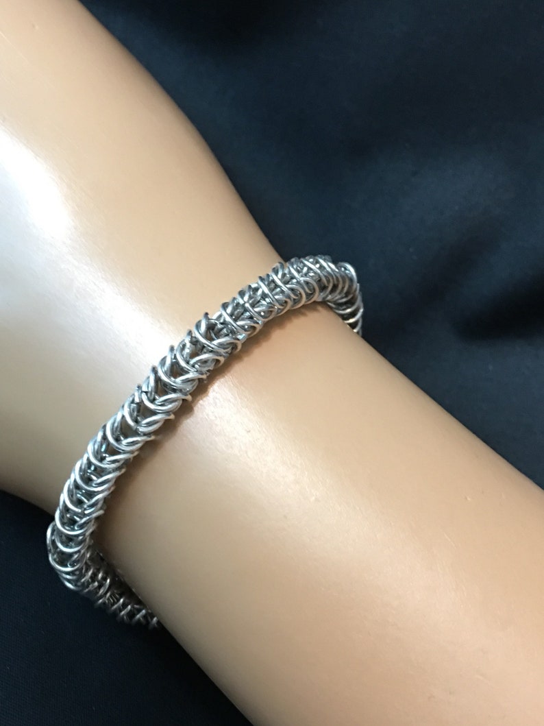 Sterling Silver Box Chainmaille Bracelet