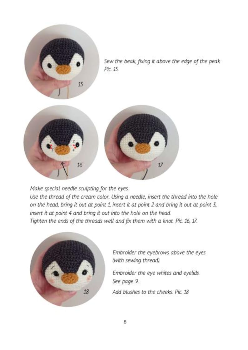 Divertente Pinguino Positivo, Patata Divertente Pinguino Uncinetto con Carta Positiva Lana Carina Abbraccio Pinguino Indossa un Cappello a Rana per la Decorazione Incoraggiamento Degli Amici