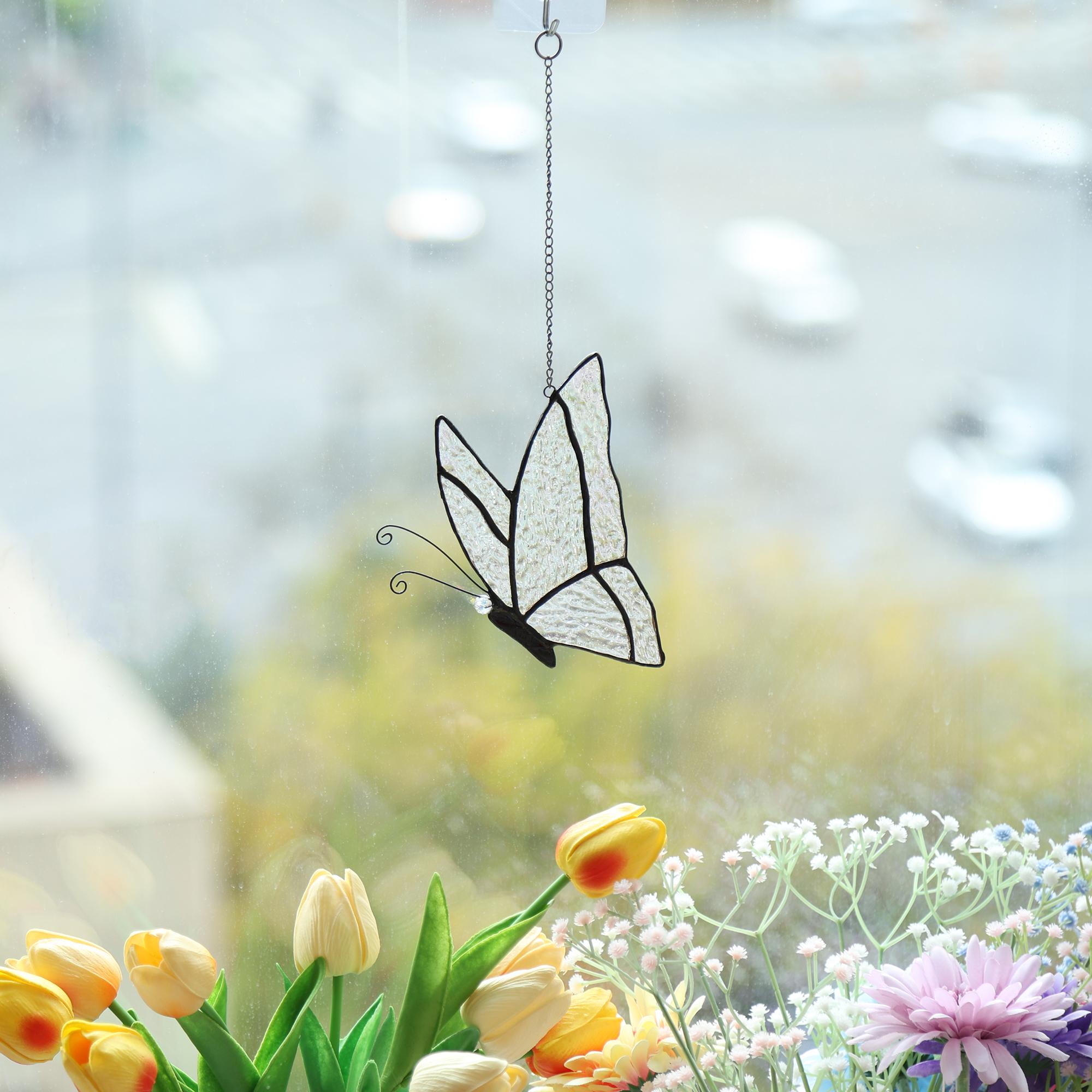 Adorno De Navidad De Vidrieras, Decoraciones De Navidad De Mariposa De Jocidea Para árbol De Navidad, Regalos Para Amantes De Las Mariposas, Decoración Navideña E Ideas De Regalos De Navidad