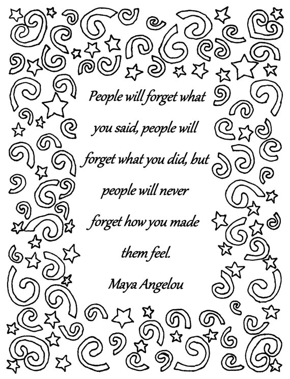 Maya Angelou Pictures Printable Coloring Pages