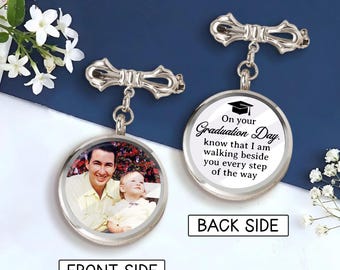 Custom Graduation Memorial Charm Pin, Graduation Memorial Photo Lapel Pin, Senior 2026, Remembering Loved Ones, Gown Brooch Pin