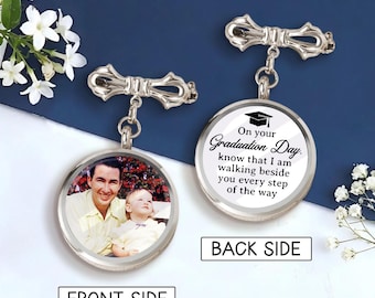 Custom Graduation Memorial Charm Pin, Graduation Memorial Photo Lapel Pin, Senior 2026, Remembering Loved Ones, Gown Brooch Pin