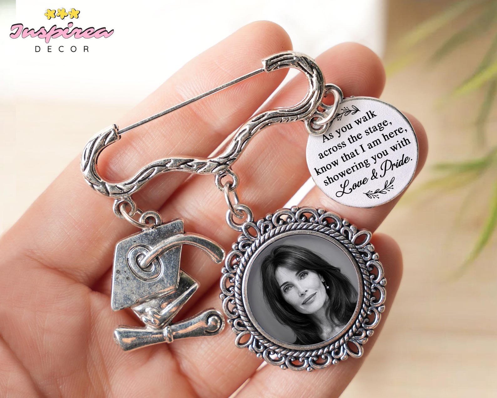 Graduation Memorial Photo Lapel Pin, Senior 2026, Custom Graduation ...