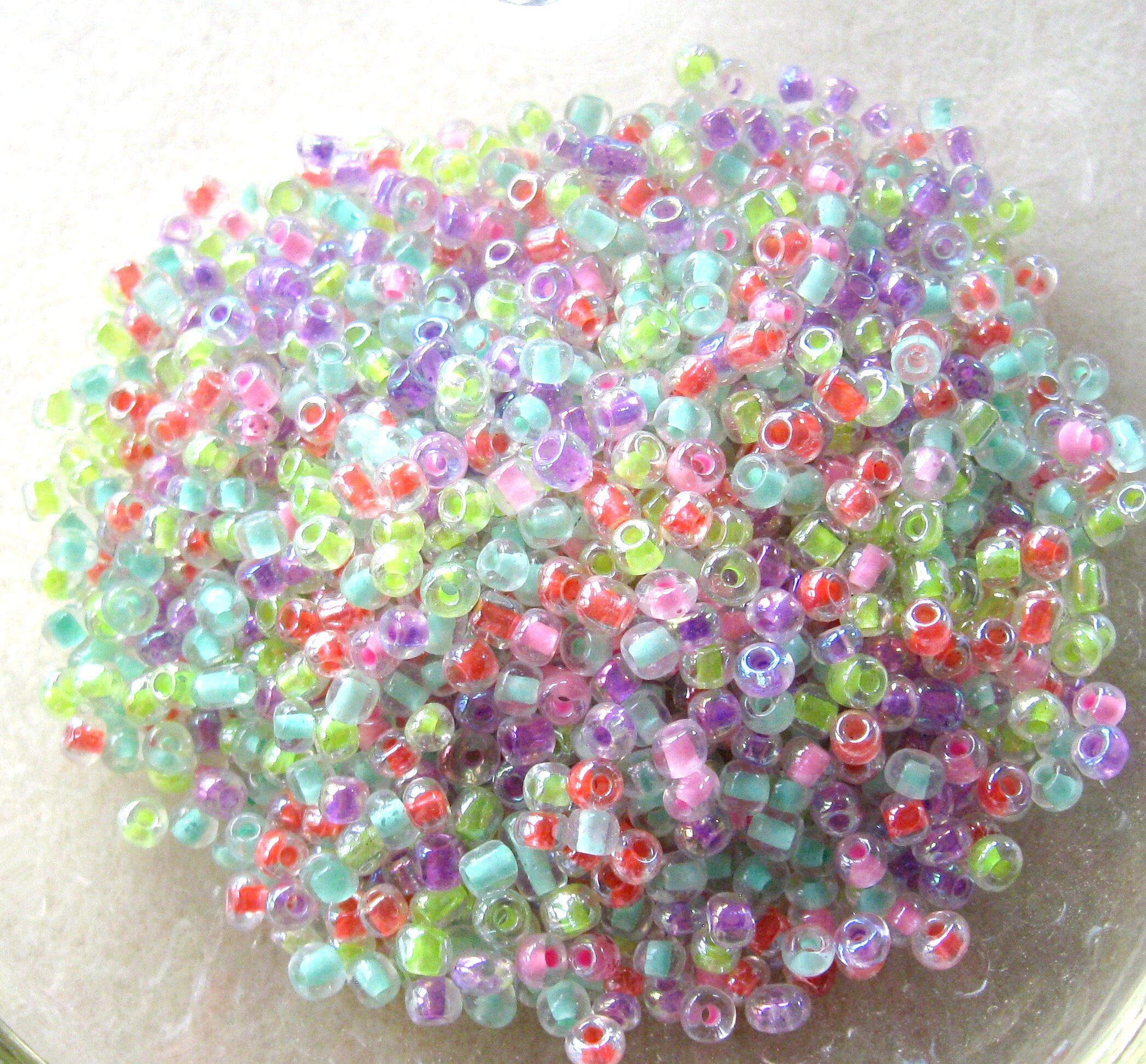Pastel Rainbow Seed Beads Glass Seed Beads Bead Weaving Etsy