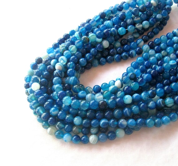 Turquoise Round Gemstone Jewellery Making Beads Blue