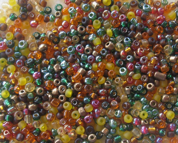 jewelry-making-beads-glass-seed-beads-autumn-bead-etsy