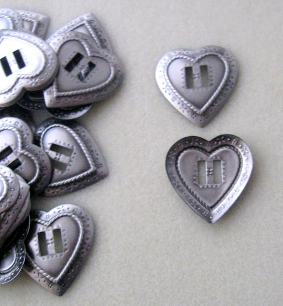 Heart Concho Gunmetal Concho Western Wear Supply Findings