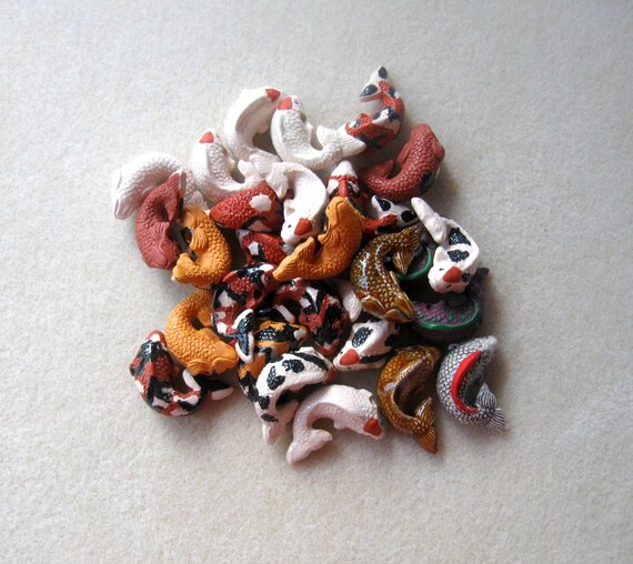 Peruvian Ceramic Dragon Head Pendant Focal Bead Hand Painted Pick Color 1