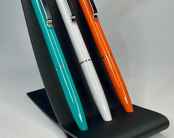 Minimalist Pen Holder for Desk – 3 Slot Pencil Organizer | Sleek Desk Accessory for Office or Home | Modern Professional Workspace Decor