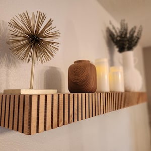 Custom Floating Fluted Shelf, Mid-Century | Wall Shelf |Kitchen Shelves | Floating Shelves | Unique, Custom, Vintage, Handmade