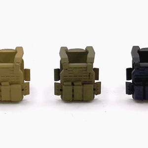 LEGO minifig Plate Carrier vest compatible with minifigures – custom ABS-resin painted Canadian Forces JTF2 vest — TYPE D