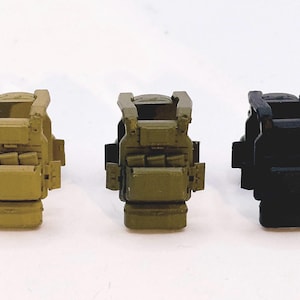 Painted ABS resin tactical military plate carrier vest for LEGO minifigure - Canadian Forces JTF2 vest — TYPE C
