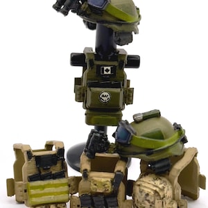 Premium enhanced detail handpainted ABS 3D-printed plate carriers and tactical vests for LEGO minifigures - Made to order