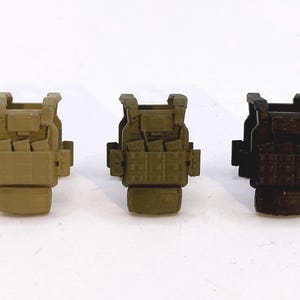 Painted ABS resin tactical military plate carrier vest for LEGO minifigure - Canadian Forces JTF2 vest — TYPE B