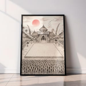 Dragon Ball Z Poster | Martial Arts Tournament Japanese Watercolor Anime Wall Art | Goku Training Digital Download Prints