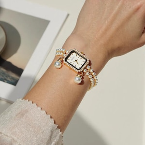 Vintage Gold Pearl Watch - Etsy display picture 2