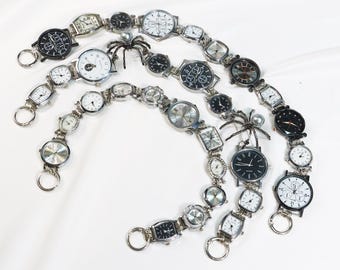 Vintage Gothic Steampunk Watch Bag Chain | Punk Accessory with Dials and Spider Charms | Statement Jewelry for Bags and Belts | Y2K Jewelry