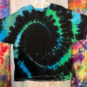 Black Over dye Tie Dye T-Shirt: Mens 3XL Gildan HD Cotton Shirt