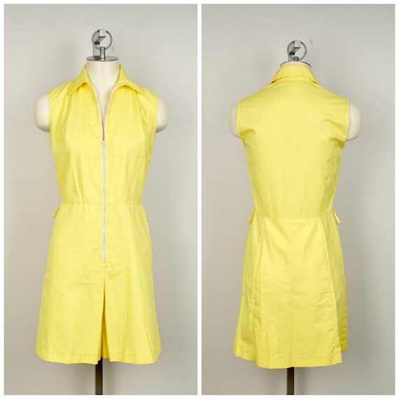 bright yellow knee length skort dress White Stag U