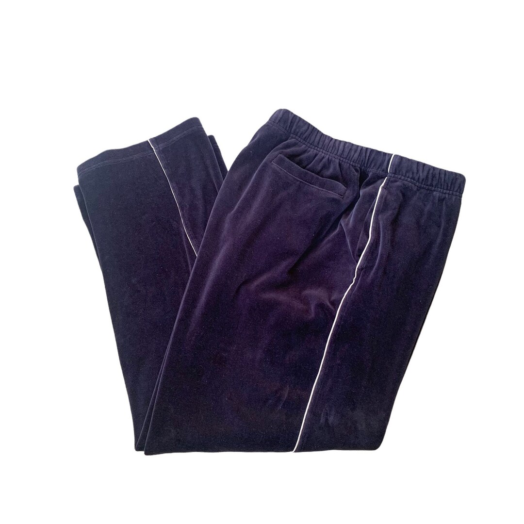 Men's Velour Dark Navy Blue Track Pants XL Ashford Sport Sweatpants - Etsy