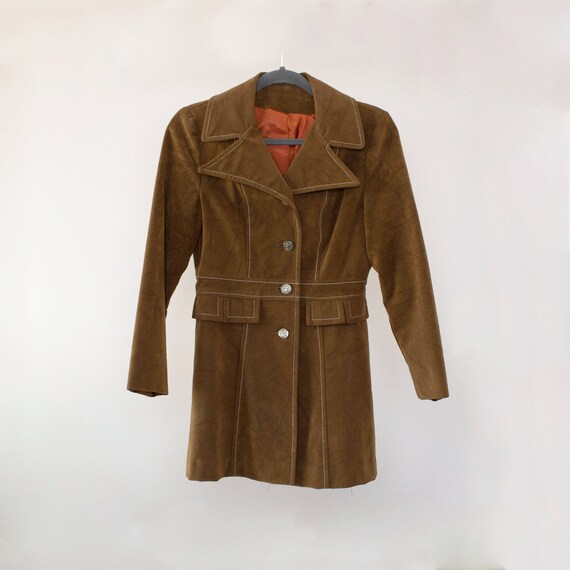 60s to 70s vintage Faux Suede ladies Jacket w wide
