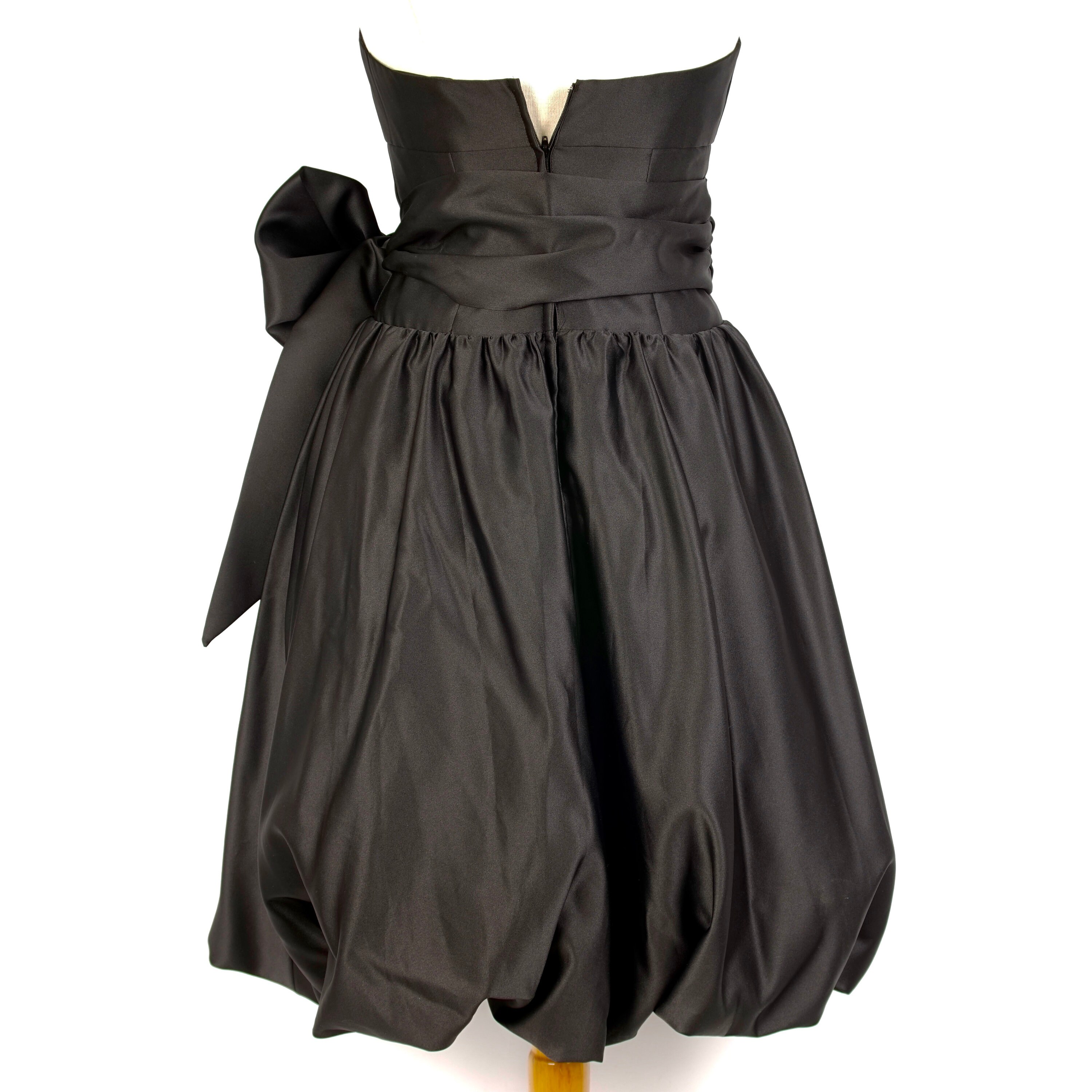 Black Big Bow Prom Dress 80s Vintage Halter Top Bubble Skirt - Etsy