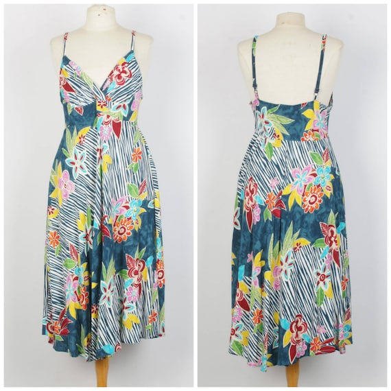 Jam's World floral abstract sun dress colorful spa