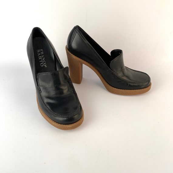 franco sarto heeled loafers