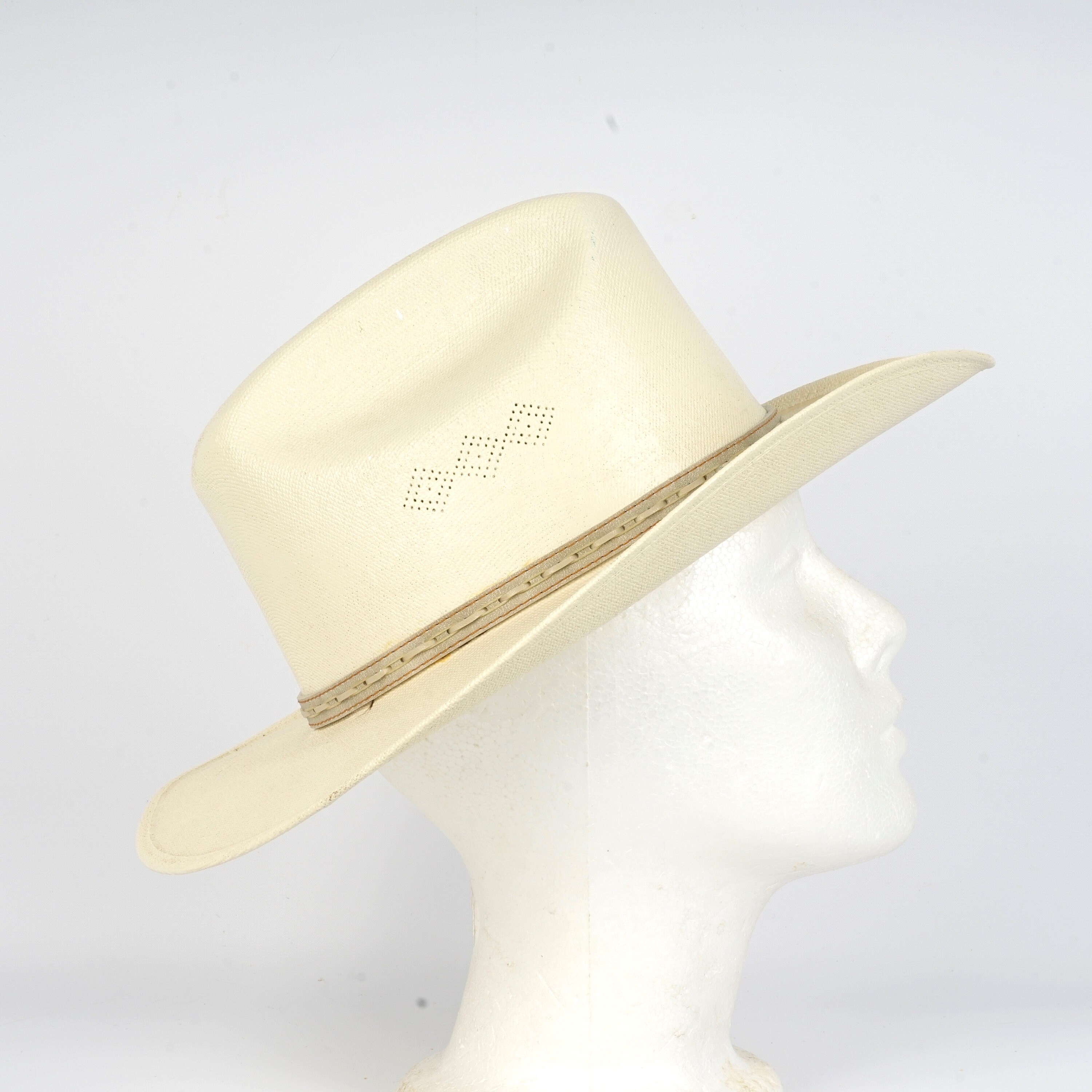 Resistol 20x Summer White Cowboy Hat 6 5/8 Western Straw Vented Crown