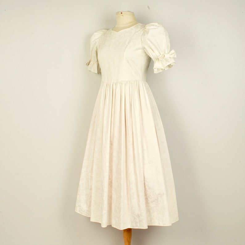 White Dress with Puffy Sleeves